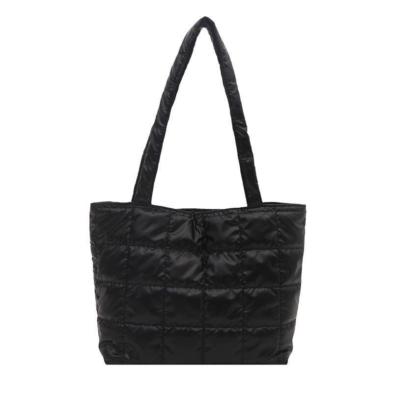 Европейские и американские ретро сумки большой вместимости, осенне-зимние новые клетчатые пуховые хлопковые сумки через плечо, простые темпераментные портативные сумки-тоут