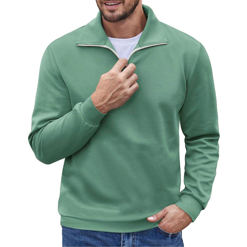 Spring And Men's Collar Zipper Sports Shirt Outdoor Casual Top