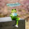 Cute Garden Frog Statue Cartoon Frog Ornament Decor Desktop Ornament Frog Figurine  Courtyard