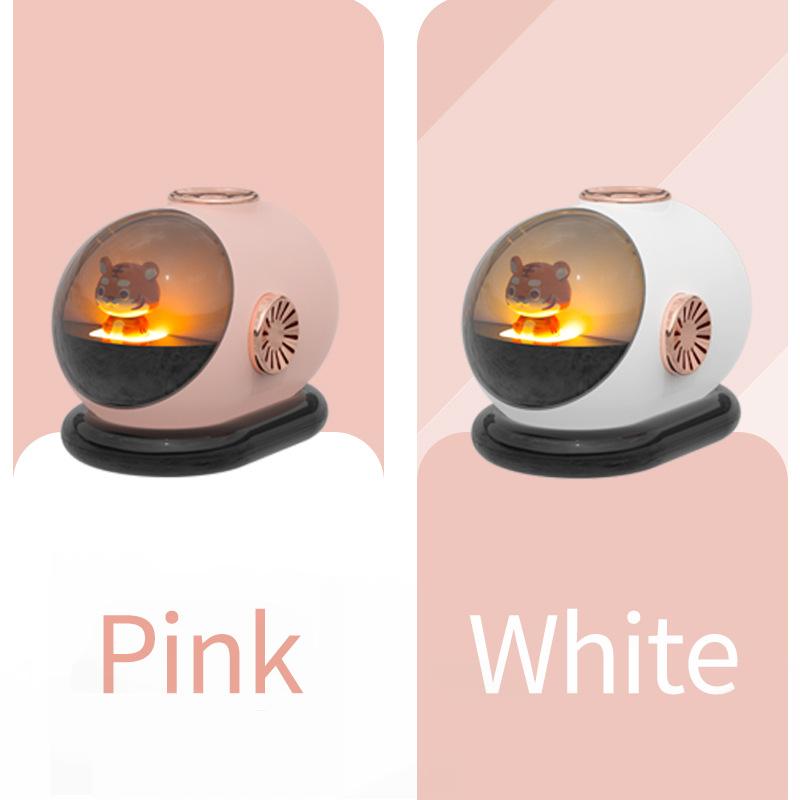 Увлажнитель воздуха с мультяшным тигром, USB перезаряжаемый, 1200 мАч, на батарейках, беспроводной ультразвуковой прохладный туман, ароматический диффузор воды