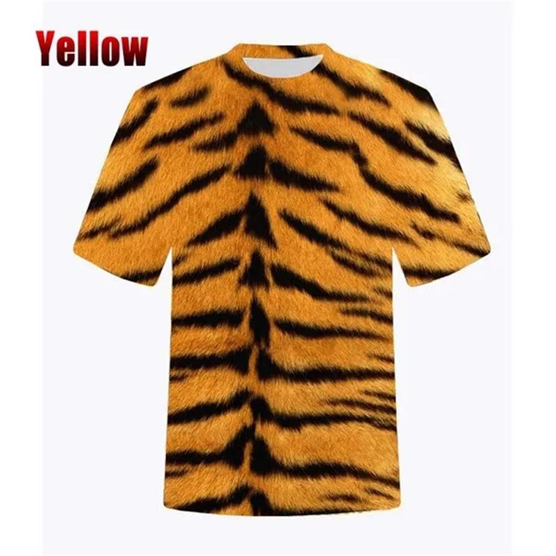 Новая модная мужская и женская футболка с 3D-принтом «лев, тигр, леопард», «леопардовый принт», повседневная одежда с короткими рукавами, топ