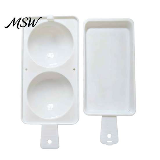 Fast Breakfast Appliance Microwave Egg Poacher, 2?Cavity Steamer Cooker with Lid & Handle, BPA Free Boiler Mold, Quick Kitchen Gadget for