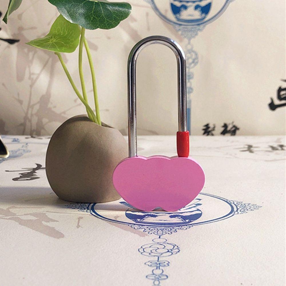 Love Heart Shape Couples Anniversary Travel Supplies Love Padlock Wish Lock Wedding Gifts Keepsake