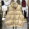 МОДА Пуховый жилет женский 2024 и зимняя новая куртка с большим карманом и прошитыми рукавами из белого утиного пуха утолщенный жилет женская одежда