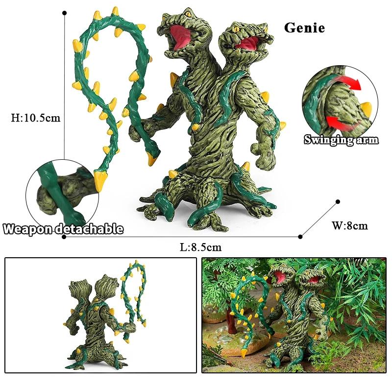 Oenux Original Savage Dinosaurs Myth Dragon Animals Model Fire Bull Octopus Monster Crab Action Figures Kids Collection Toy Gift