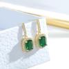 CMM миниатюрные винтажные серьги-капли изумрудного цвета с цирконием, корейские модные украшения