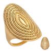 Gold Plated Ring 'Cleopatra' Golden - 34 Mm