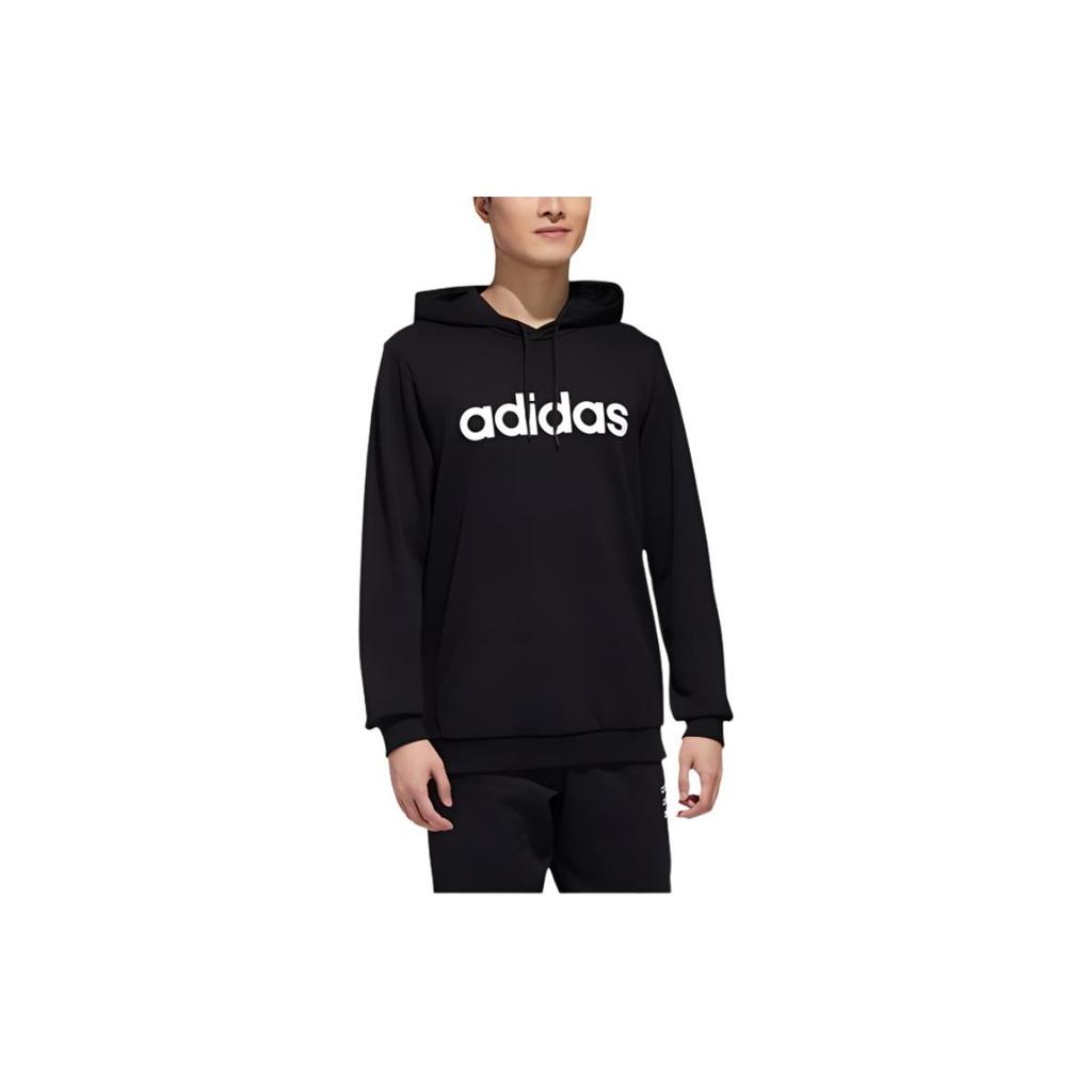 adidas Спортивный повседневный удобный трикотажный пуловер с капюшоном, американская толстовка, мужская толстовка, черная CW2471