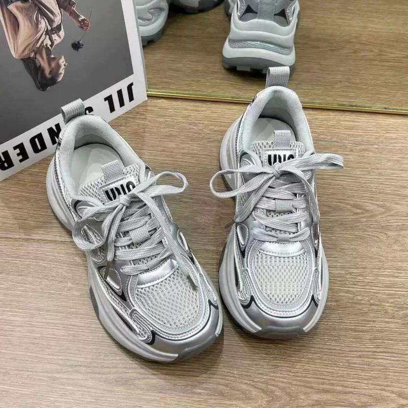 Модные женские роскошные массивные кроссовки с сеткой, дышащие, с увеличенным внутренним слоем, спортивные, беговые, повседневные, женские, для фитнеса, вулканизированные туфли