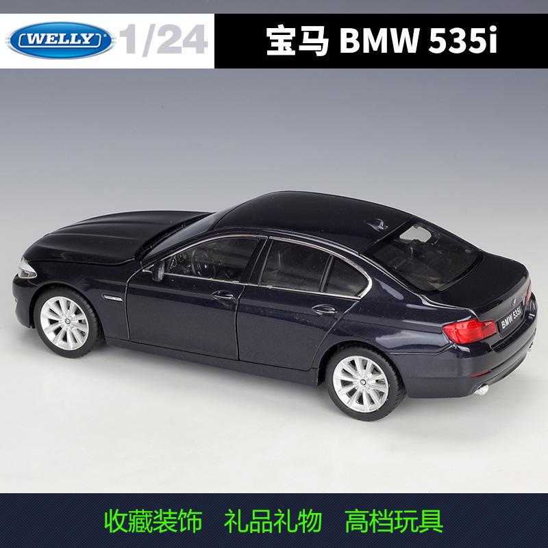 WELLY 1:24 BMW 535i Sedan Alloy Die-Cast Model Car - Official Licensed Luxury Car with Opening Doors Collector's Display Gift