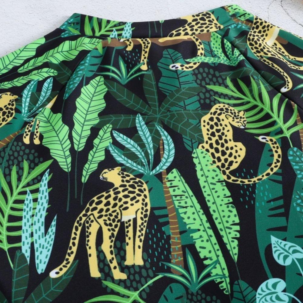 Европейский и американский цельный купальник бикини с застежкой-молнией, узкий принт, сексуальный купальник с длинными рукавами