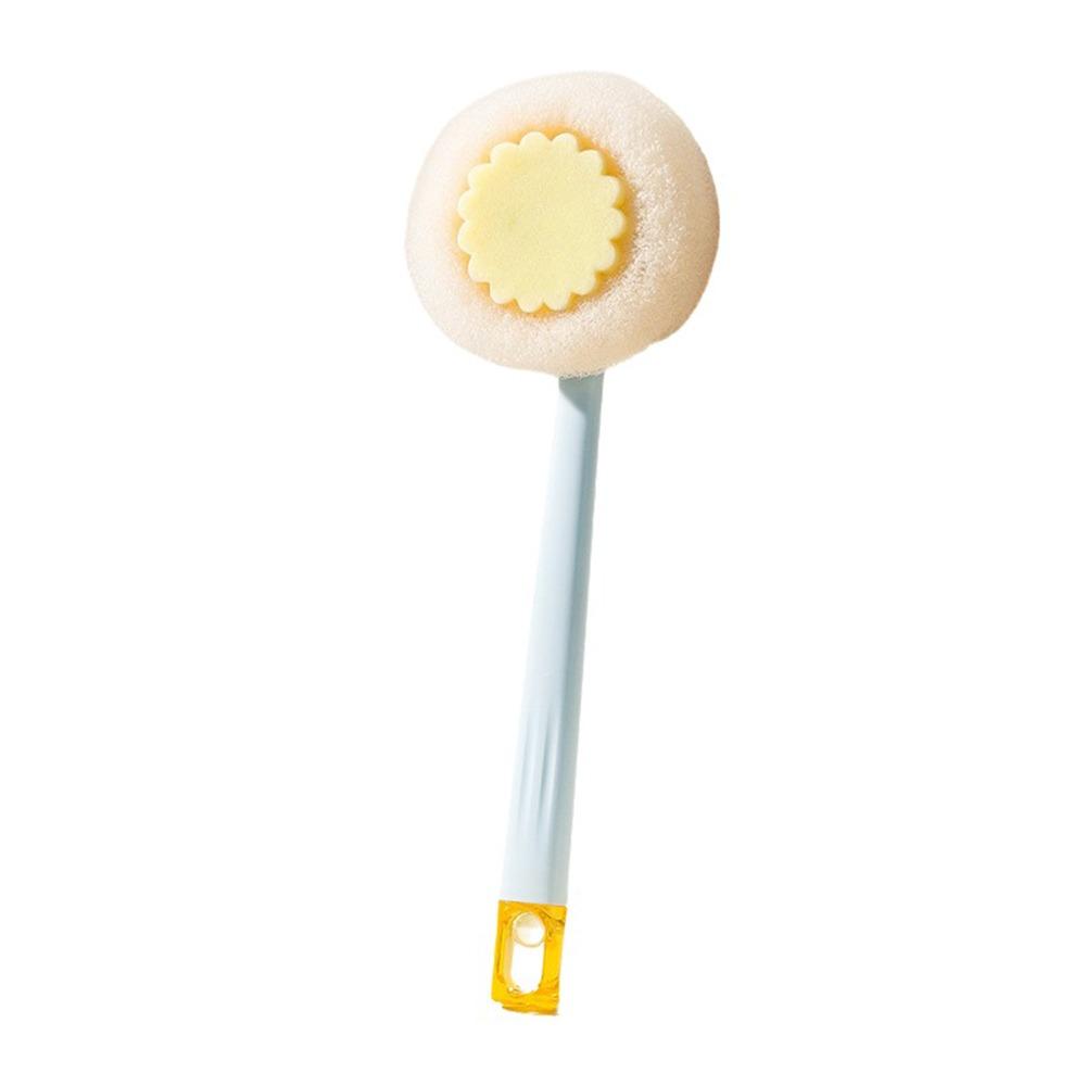 2 in 1 Body Scrubber Long Handle Bath Exfoliator Tool Shower Loofah Sponge Back Washing