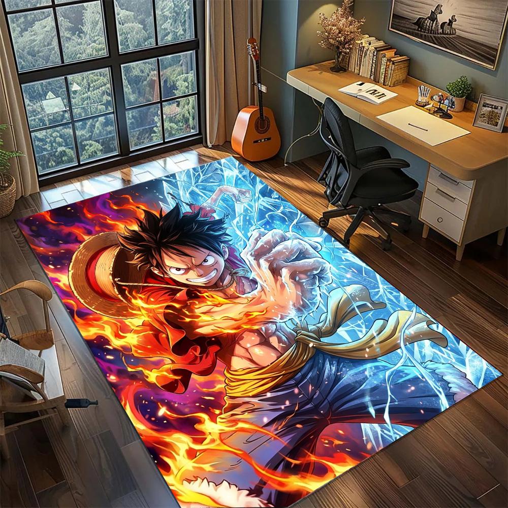 Zoro One Piece Rug Carpet Large Area Rugs Non Slip Washable Floor Mat for Gamer Room Bedroom