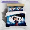3pcs Coraline (7) Design Cover Set - HD Printed Bedding with 1 Cover and 2 Pillowcases - Perfect for Home and Dorm Decor