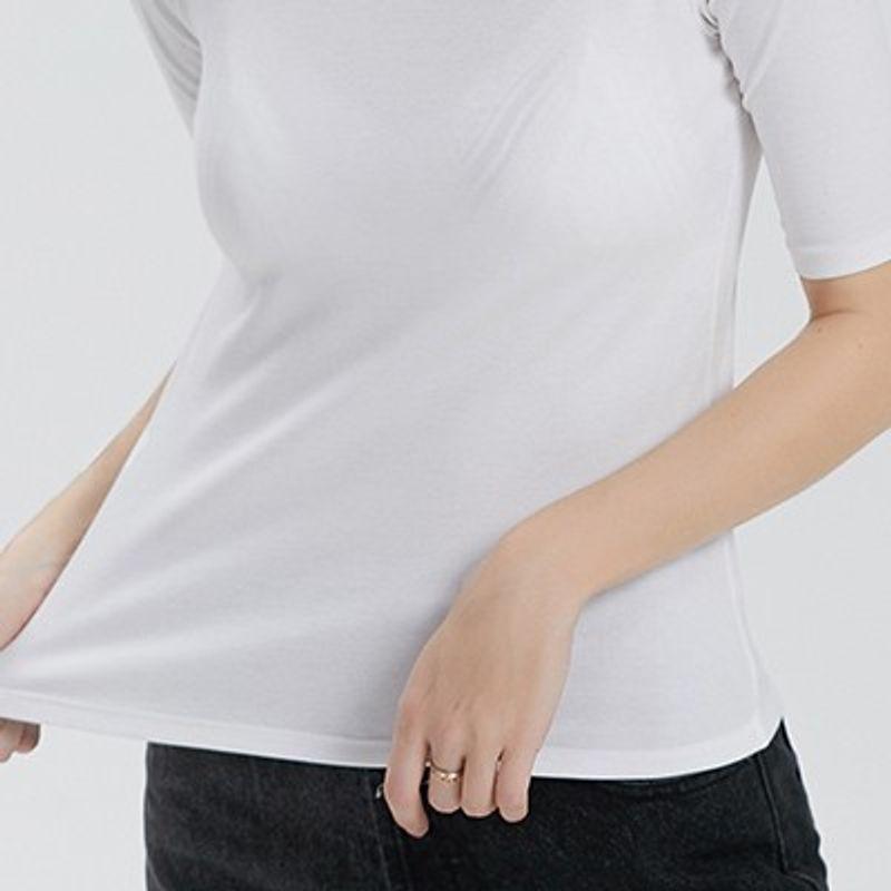 2025 Summer New Arrival Slim Looking Cotton Base Shirt Women's Fashion All-Match Minimalist Letter Short-Sleeved T-shirt Women's Shirt Fashion