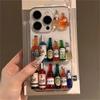 Funny Creative Wine Liquor Bottle Phone Case For iPhone 16 15 13 14 12 11 Pro Max Plus INS Cute Drink Gift Soft Silicone Cover
