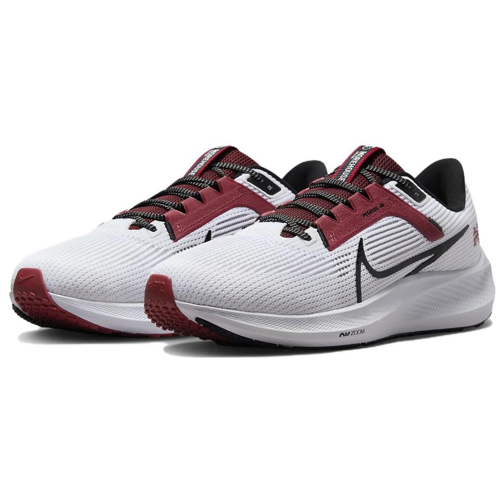 Nike Air Zoom Pegasus 40 Morehouse мужские кроссовки белые темно-кардинальские черные DZ6002-100