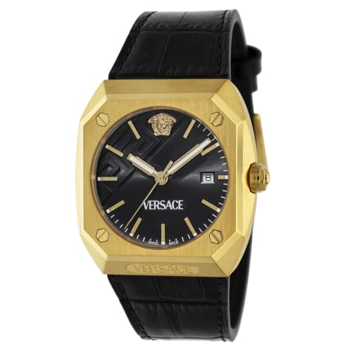 Мужские часы VERSACE, ANTARES VE8F00224, Кварцевый механизм, Водонепроницаемые, Сапфировое стекло, Черный циферблат, Нержавеющая сталь