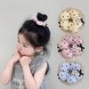Heart-Printed Flower Scrunchies Ornament Hair Rope New Hair Tie Ring  Hair Styling