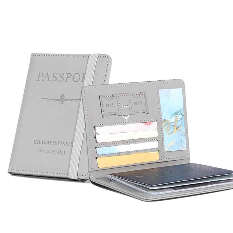 Женские и мужские Rfid винтажные деловые обложки для паспорта держатель многофункциональный ID банковская карта PU кожаный кошелек чехол дорожные аксессуары