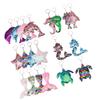 20Pcs Mermaid Sequin Keychains, Sparkling Flip Sequin Ocean-Themed Key Rings, Starfish Turtle Fish Tail Animal Shapes