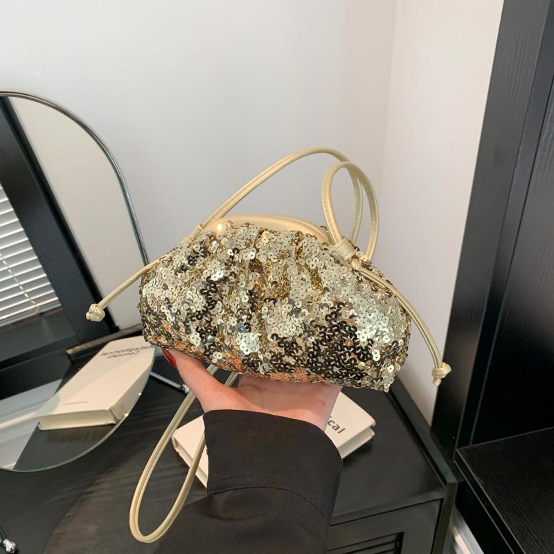 Shoulder Bag with Sparkling Sequin Frame Fashionable Crossbody Bag Super Cool High Quality for Women Simple and Versatile