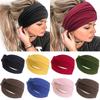 Elastic New Fold Yoga Hairband Turban Running Headwrap Wide Sports Headband Stretch Hair Band