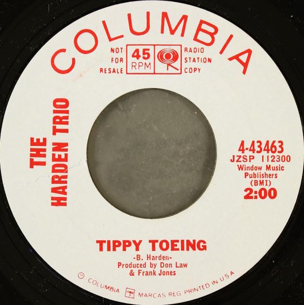 7-дюймовая пластинка HARDEN TRIO Tippy Toeing 443463 Columbia 1966 США Кантри/Фолк Б/у