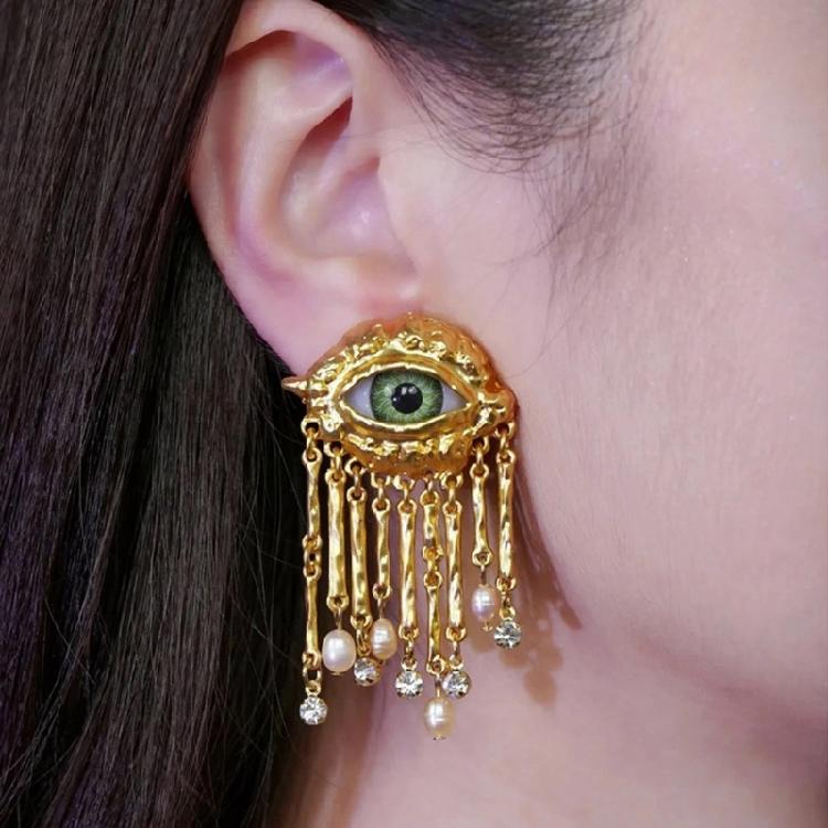 Художественная модель уха, украшение для уха/глаза, уникальные серьги-гвоздики с индивидуальным дизайном для вечеринок и свиданий.