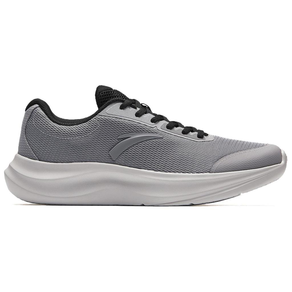 Anta Running Series Simple Comfortable Durable Breathable Lightweight Low-Top Sprinting Shoes Men Sneakers Pigeon-Gray Black 912545505-3