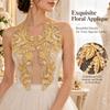 Beaded Sequin Lace Patch Floral Pattern Sewing Applique Exquisite Embroidery Applique  Clothing