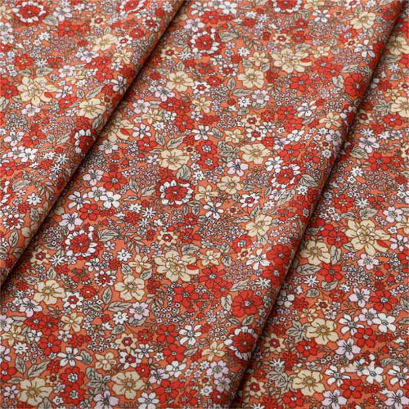 Fresh Printed Light and Thin Skin Friendly Handmade DIY Rich Colors Pure Cotton Floral Print Poplin Fabric Fabric Breathable