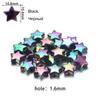 100pcs Acrylic Star Spacer Loose Beads Five-pointed Star Transparent Rainbow Color Beads For Jewelry Making Findings Accessories