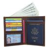 100% Genuine Leather Passport Holder Vintage Travel Passport Case Men Women Large Capacity Card Wallet Card Bag