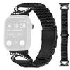 Watch Strap for Apple Watch Series 11 10 42mm/9 8 7 41mm/SE3 SE2 SE 6 5 4 40mm/3 2 1 38mm Stainless Steel Band with Rhinestone Ox Horn Style Connector