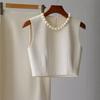 Предпродажа Осеннее поступление: Элегантный белый комплект платья-жилета для женщин