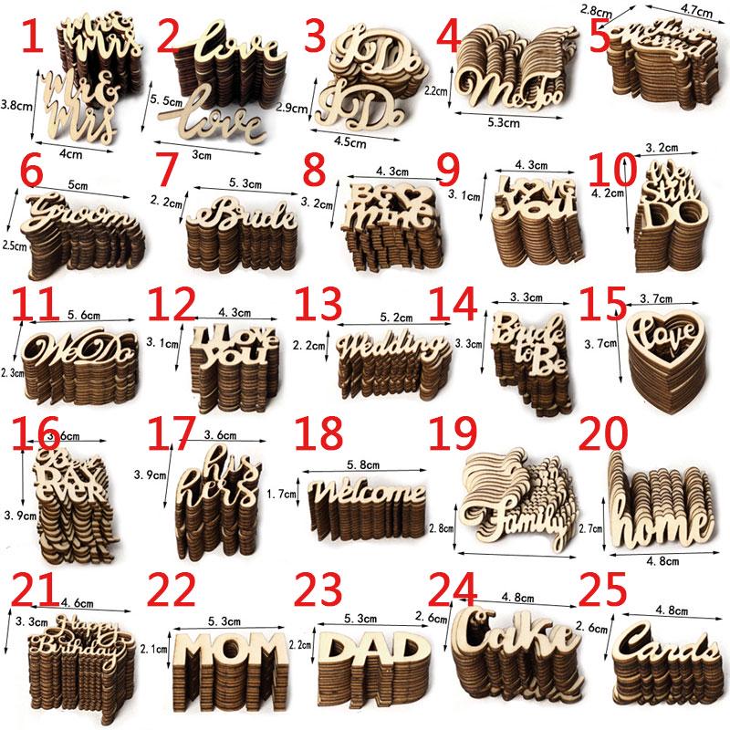 15 шт. украшения для дома, деревянные птицы, поделки для жениха, сделай сам, настольные конфетти, разбросанные любовные семейные письма