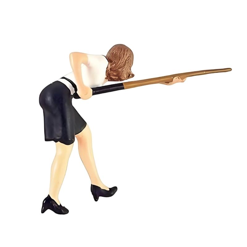 Miniature Billiard People Resin Figurine Sculpture Dioramas Model Great For Collectibles And Tabletop Display Decoration