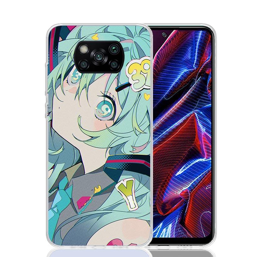 Милый Аниме Девушка INS Чехол для Телефона Для Xiaomi Poco F7 Ultra X7 X6 Pro X5 Redmi 15 15C 13 13C 12 12C 10 10A 10C 9 9A 9C 9T Оболочка Poco