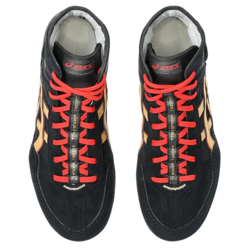 Asics Износостойкие Высокие Тренировочные Кроссовки Унисекс Черный Золотой 1081A052-002