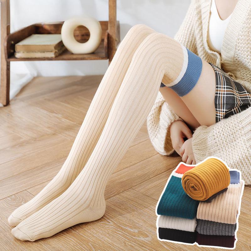 Чулки женские выше колена, высокие чулки, длинные носки, осенне-зимние толстые чулки Jk