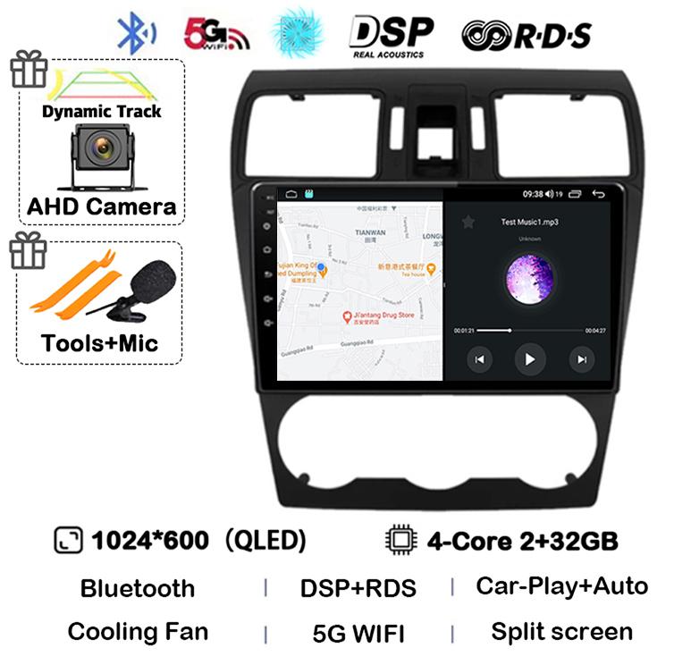Android 14 Carplay Для Subaru Forester 4 SJ XV 2012 2013 2014 2015 Автомагнитола Мультимедийный проигрыватель GPS Стерео Камера 360 Головное устройство
