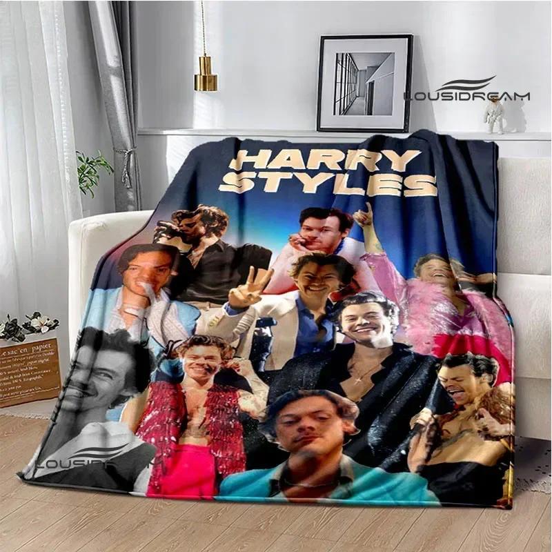 Плед с принтом певца H-Harry-S-Styles пикниковые одеяла Фланец теплое одеяло Мягкое и удобное одеяло постельное белье подарок на день рождения