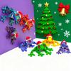 Christmas Hat Frog Refrigerator Magnet 3D Printed Movable Joints Frog Fidget Toy Articulated Animal Model Figurine Fridge Magnetic Frog Decoration