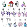 Шармы Бусины Медь Бабочка Тюльпан Сакура Гриб Кот Подвески Подходят Браслет Манжета Женщины DIY Ювелирные Изделия Подарок