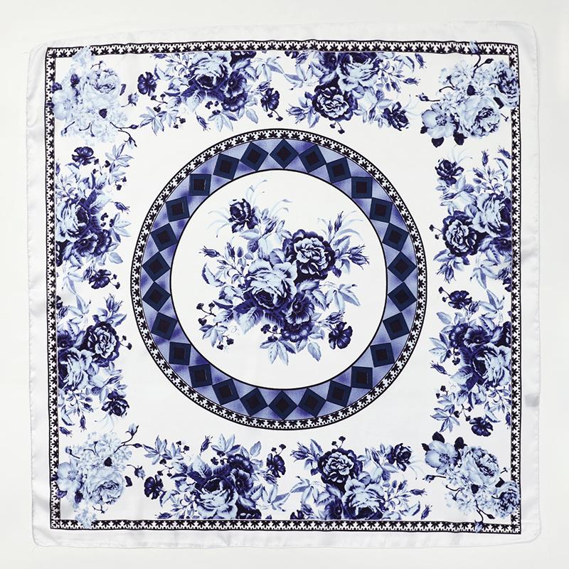 Luxury Silk Shawl Square Scarf For Women Horse Print Hijab Fashion Wraps Neckerchief Female 70*70cm Handkerchief Bandana Girl