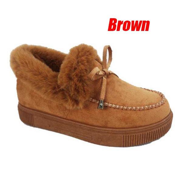 Women Winter Boots Warm Plush Velvet Ankle Snow Boots Lace Up Soft Winter Sneakers Comfortable Cotton Shoes for Women