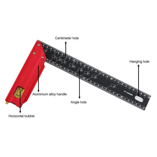 Угловая линейка для деревообработки Высокоточная конструкция с защитой от падения Широкое применение Многофункциональная точность угла