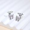 Изысканные серьги-пусеты в виде оленей с микро-паве для женщин - Простые, модные рождественские украшения