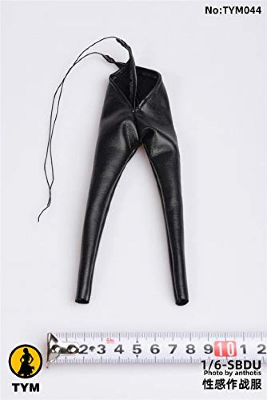 Scale Action Figure TYM044 Beautiful Woman in Black Sexy Tactical Suit and Boots Not [TOYBARJAPAN] 1/6 Leather-Like (Body, Head, Weapons, Wrists,